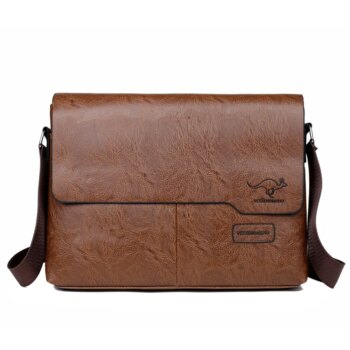 Men’s Leather Messenger Bag – Vintage Crossbody Work Satchel